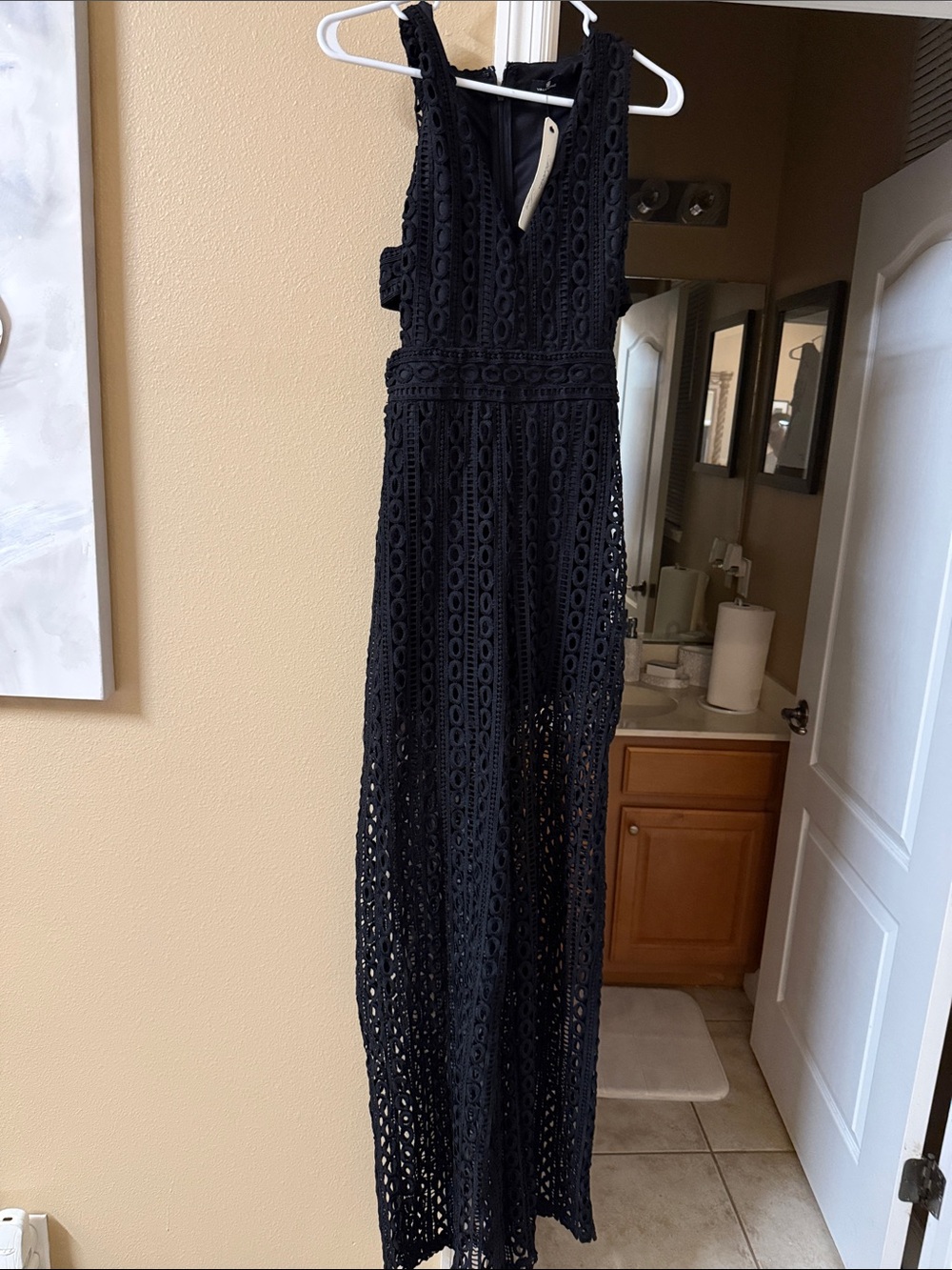 NEW Black Lace Jumpsuit with side cutouts